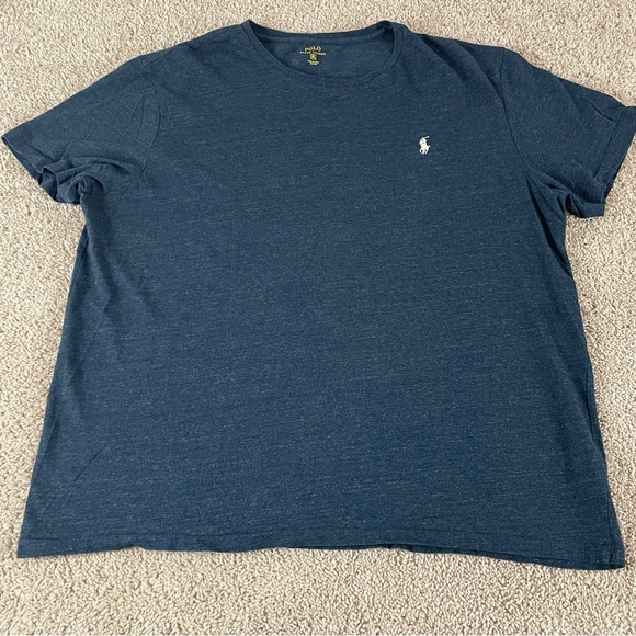 Polo Ralph Lauren T Shirt Mens XL Navy Pony Logo Crew Neck Short Sleeve F201 - Picture 1 of 7